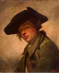 Greuze Jean-Baptiste Portrait of a Young Man in a Hat  - Hermitage